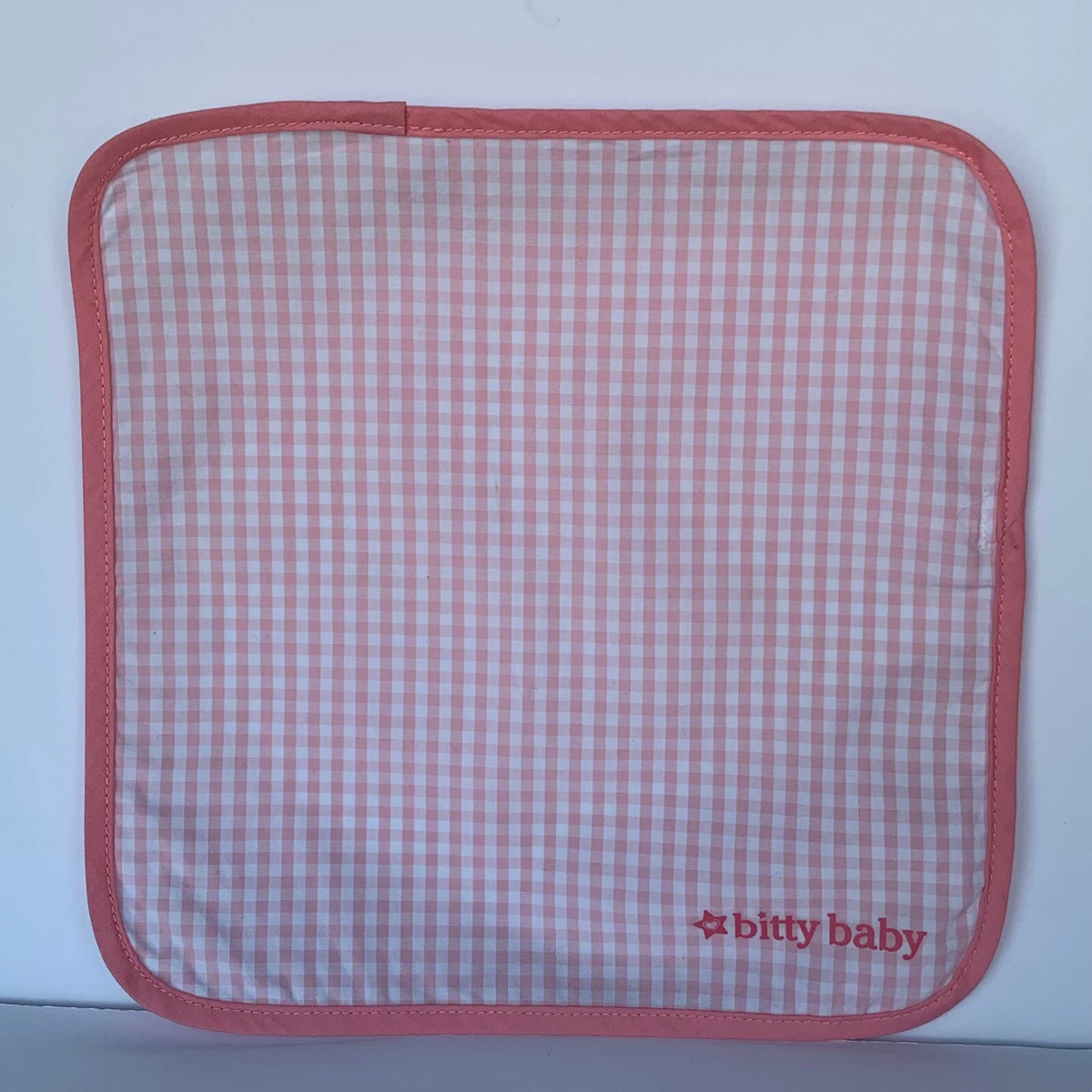 American Girl Doll Bitty Baby Pink Gingham Plaid Picnic Blanket Only