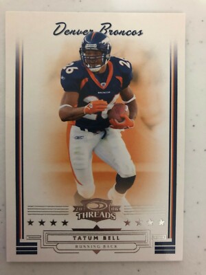 2006 Donruss Threads Football Card #11 Tatum Bell - DENVER BRONCOS