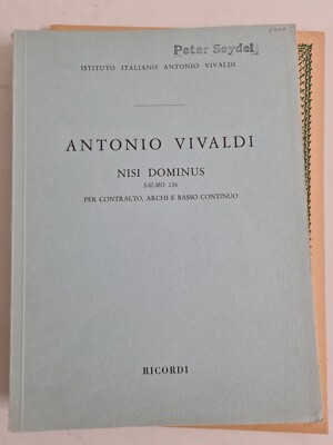 Antonio Vivaldi - Nisi Dominus salmo 126 per Contralto, Archi e Basso ..... (12)