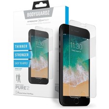 BodyGuardz Pure 2 Glass Screen Protector for Apple iPhone 6 Plus/6s Plus/7 Plus