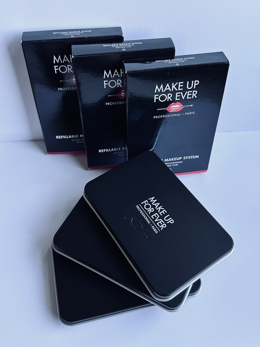 3 x MAKE UP FOR EVER Mirrored Refillable Empty Case Makeup Palette