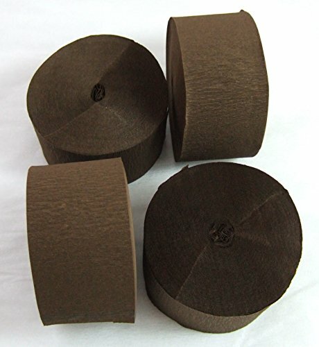 Clikkabox 4 Dark Brown Large Crepe paper EACH streamers 26 m x 45mm by clikkabox