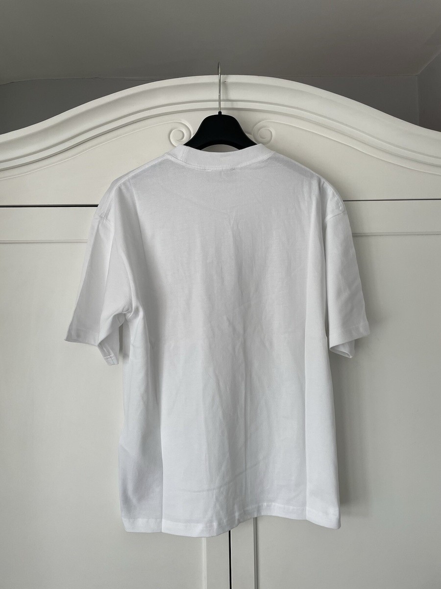 BALENCIAGA Designer Unisex Oversized White & Black Branded T-shirt