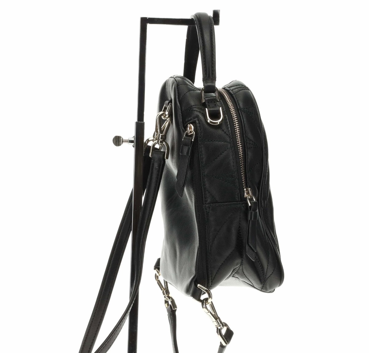 Kate Spade Briar Lane Quilted Leather Mini Backpack in Black Kate Spade Briar Lane Mini convertible backpack - YouTube main image 3