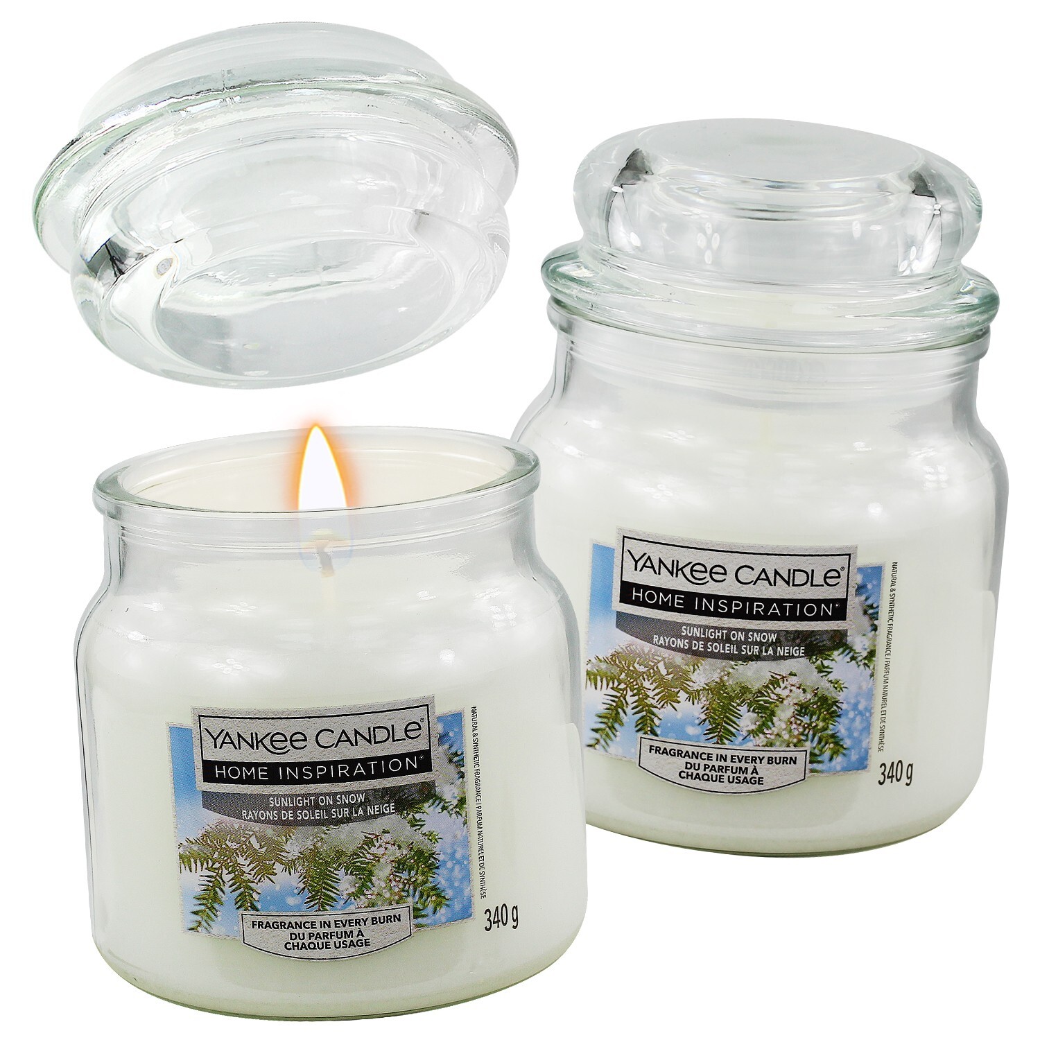 Yankee Candle 340g Sunlight Snow Christmas Holiday Scented Wax Jar 60