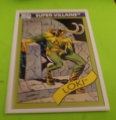 LOKI 1990 Marvel Comics Universe Series 1 Super Villains ROOKIE