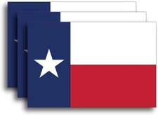 3X Texas Lonestar State Flag American USA Vinyl Decal Bumper Sticker Car Truck