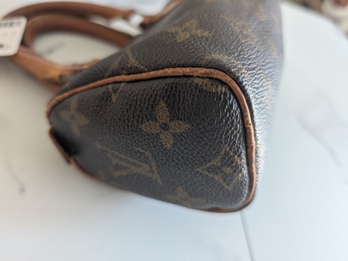 Louis Vuitton Monogram Mini Speedy Hand Bag M41534 LV Brown Leather 250605 - 第 7/23 張圖片