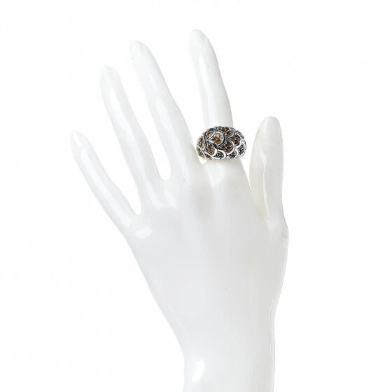 NUEVO CON ETIQUETAS JOHN HARDY Anillo Cúpula Naga Citrino Plata Esterlina TALLA 7 RBS658984CIX7 $795 Foto 3 de 4