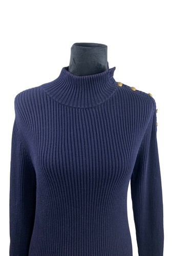 Suéter cuello simulado Lauren Ralph Lauren talla L azul marino oscuro - Imagen 2 de 10