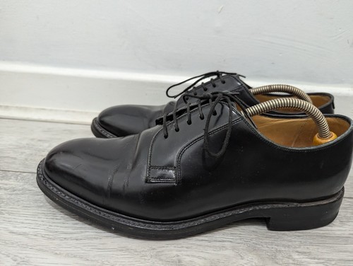 Loake Mens Leather Derby Shoe. UK8.5 Black Lace Up - Picture 2 of 7
