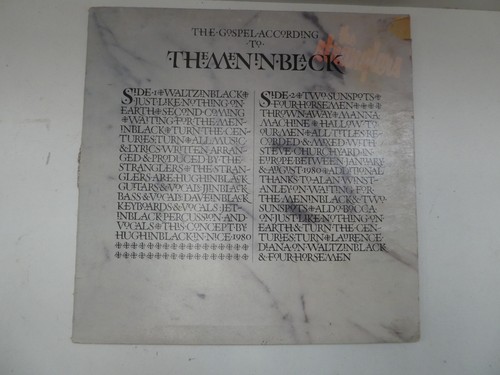 THE STRANGLERS THE GOSPEL ACCORDING TO MEN IN BLACK RECORD 1981 LP VINYL RECORD