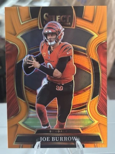 2025 Panini Select - Concourse Joe Burrow #57 Orange Prizm /49