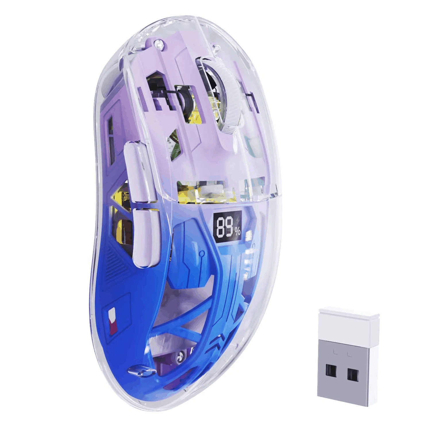 Souris Gaming Transparente Premium Haute Performance avec Écran Intégré