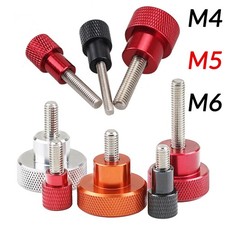 M4-M6 Aluminium Stainless Knurled Thumb Screw Hand Grip Knob Bolt Head  12 H20mm