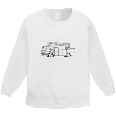 'Fire Truck' Kid's Sweatshirt / Sweater / Jumper (KW048005)