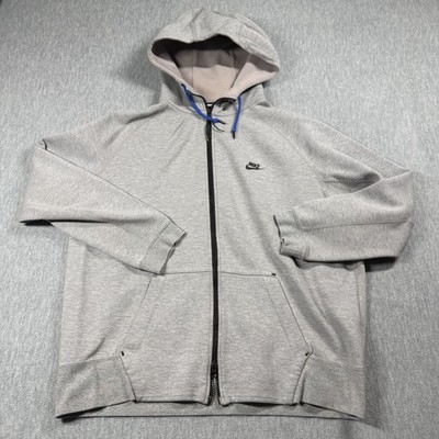 Nike Tech Fleece Style Full Zip Hoodie Mens XL Gray Sportswear Gym Hooded Jacket