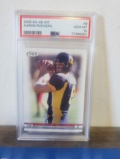 2005 SAGE Hit #8 Aaron Rodgers (RC) Rookie Card Graded: PSA 10 - GEM MINT. rookie card picture