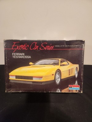 Monogram Ferrari Testarossa Model Kit 1/24 Exotic Car Series Open Box Sealed Bag