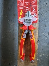 NWS 160mm Insulated VDE 1000v Wire Cable Side Cutter Pliers, N134-49-VDE-160-SB