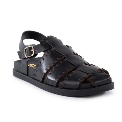 NEW BC Footwear by Seychelles Jasmina Black Vegan Leather Fisherman Sandals -  8