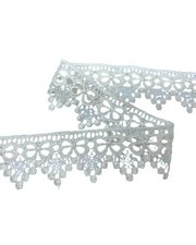 Passamaneria Pizzo Macramè Smerlo Punta Triangolo Ricamo Fiocco Alto 4 Cm 6175