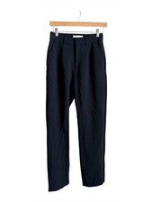Abercrombie Fitch High Rise Straight Leg Trousers Black Pull-On Dress Pants XS