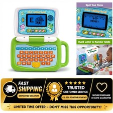 LeapFrog 2-in-1 LeapTop Touch Kids Learning Laptop Toy Green Ages 2-5