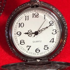 111 Men's Quartz Pocket Watch Pendant Necklace w/ Chain 1z1-10