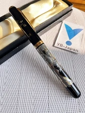Yamanaka Lacquerware High-Grade Lacquer Art Fountain Pen Wave Design Japan Made