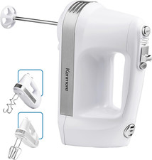 5-Speed Hand Mixer/Blender, 250 Watts, with Beaters, Dough Hooks, Liquid Blendin