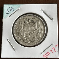 Demi dollar argent Canada 1956