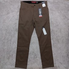 Wrangler ATG Cliffside Utility Pants Mens 36x34 Brown Nylon Cargo Hiking NWT NEW