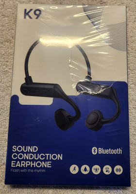 K9 Bone Conduction Headphones Bluetooth Wireless Earphones with Mic Running...