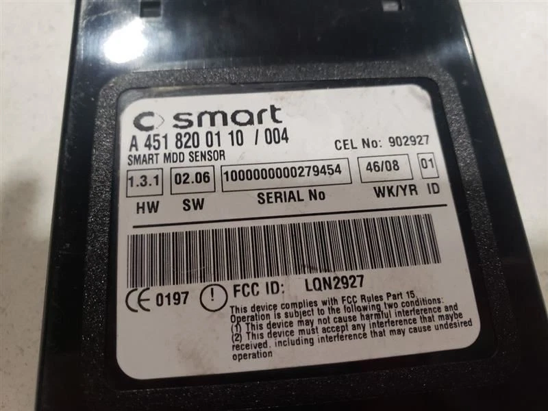 Smart ForTwo Brabus 2009 cupé - módulo de sensor de seguridad de movimiento - OEM A4518200110 Foto 2 de 4