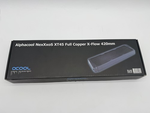 Alphacool NexXxos XT45 Full Copper X-Flow Radiator 420mm Black PC Water Cooling