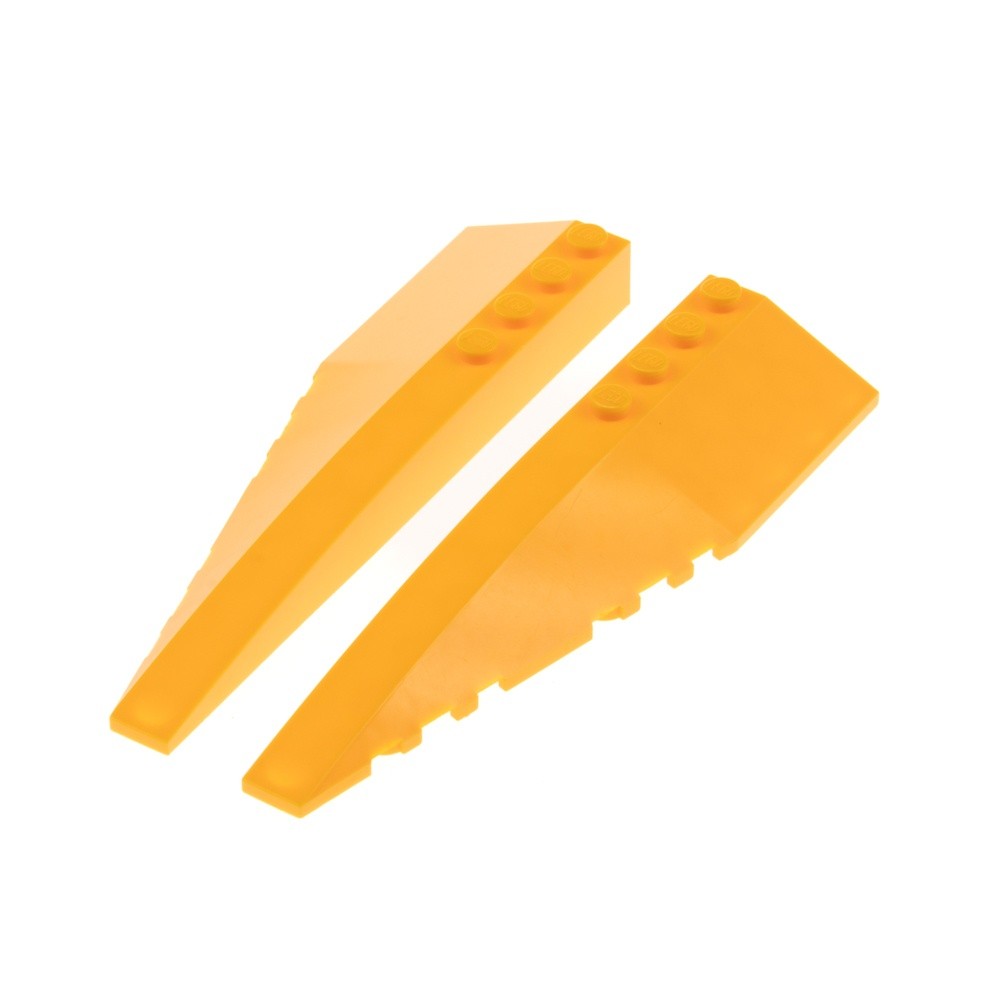2x Lego Wedge Brick 12x3x1 Light Orange Right Left Roof Slope 70144 42061 42060