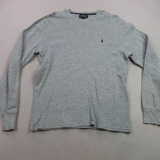 Polo Ralph Lauren Sweatshirt Mens Large Gray Crew Neck Sweater Long Sleeve