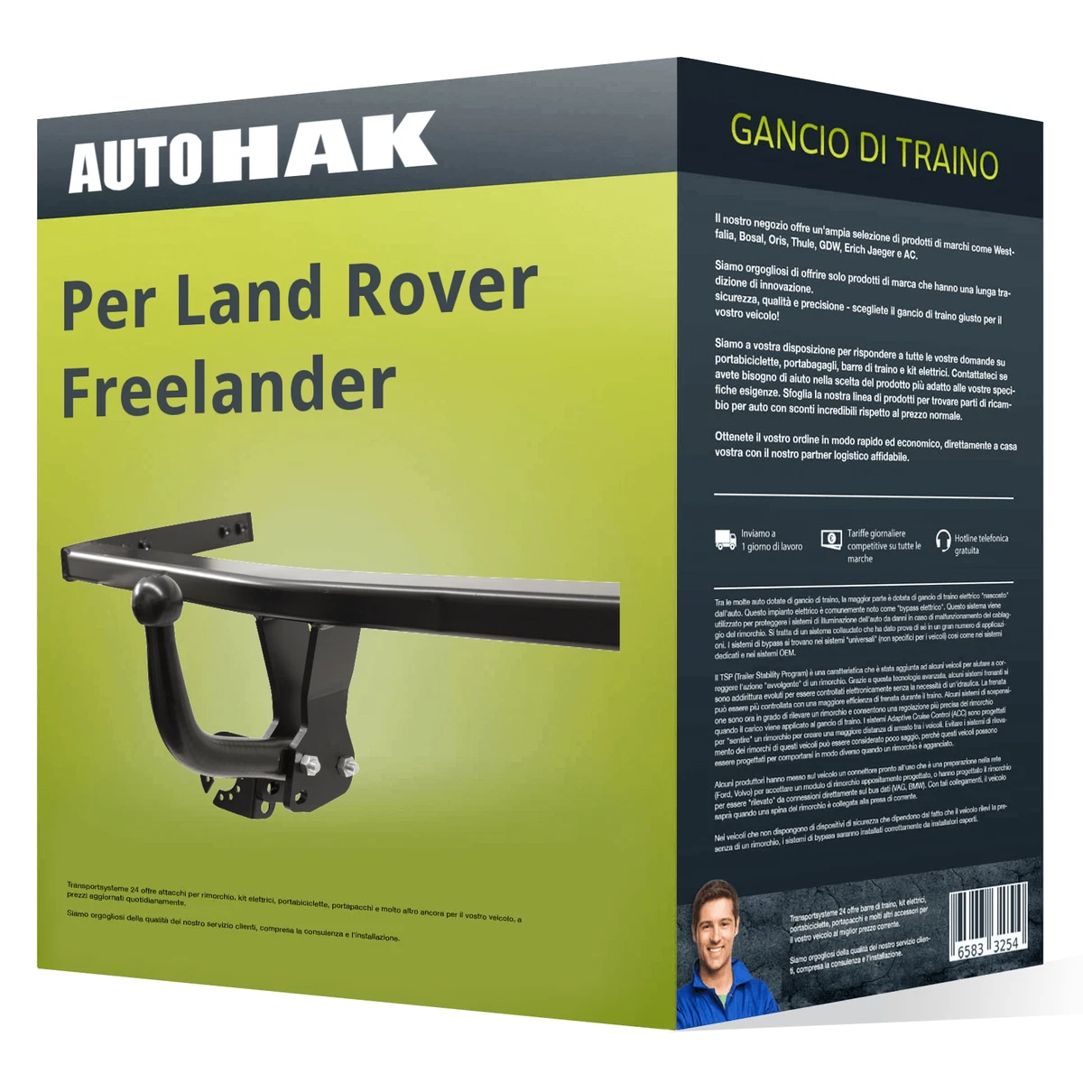 Gancio traino Fisso Ellebi montato su LAND ROVER Defender - Officine Di