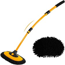 Autowaschbürste Teleskop 43" Mikrofaser Kratzerfrei, 15° Biegung, Langstiel