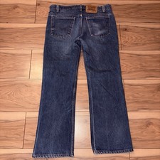 Vintage 70s 80s Levi  s 517 Blue Distressed Boot Cut Denim Jeans Pants
