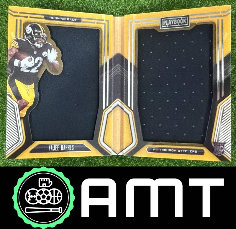 Najee Harris RC Jersey Booklet 2021 Panini Playbook 51/99 Rookie Jumbo Steelers