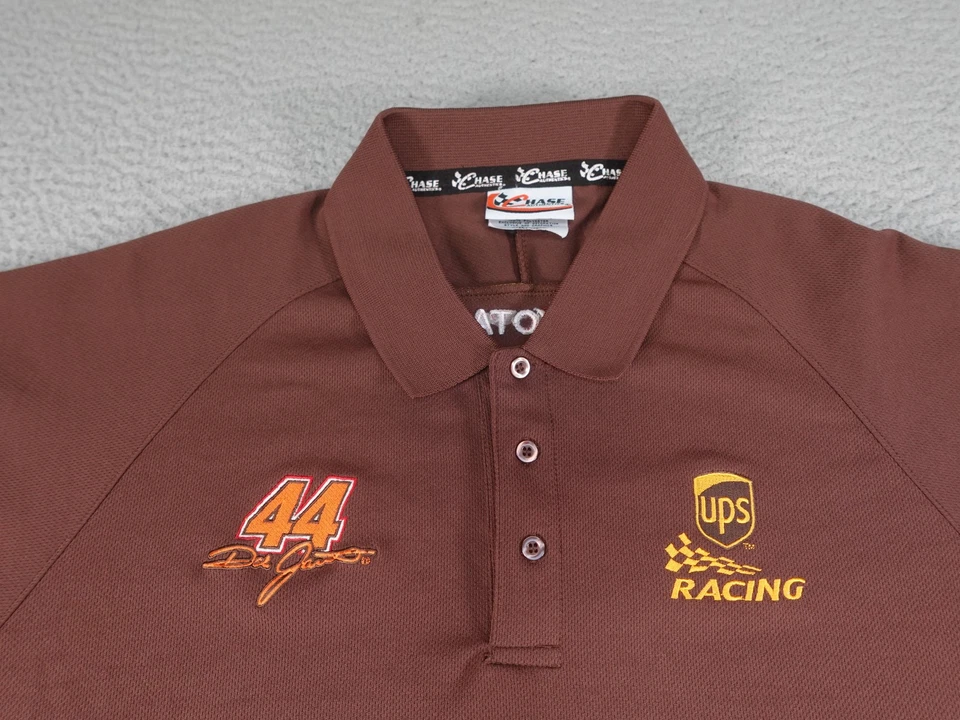 Винтажная мужская гоночная рубашка-поло Dale Jarrett UPS 3XL коричневая аутентичная NASCAR Chase - Изображение 2 из 4