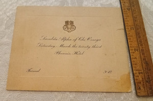 Undated Lambda Alpha of Chi Omega Dance Invite - Lexington, KY - Phoenix Hotel