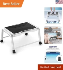Step Stool for Adults Kids Non-Slip 600 lb Capacity Lightweight Metal Steps