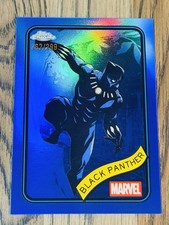 2025 Topps Chrome Marvel #136 Black Panther Blue Refractor /299