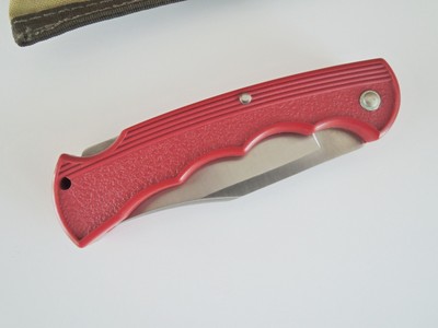 Vintage Buck 412 ScoutLite Boy Scout Knife with sheath, Near Mint