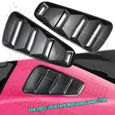 For Ford Mustang 1/4 Quarter Carbon Style Side Window Louvers Scoop Cover Vent