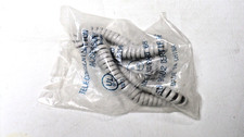 Light Gray 12Ft Phone Handset Cord Curly Coil Receiver Bulk Pack