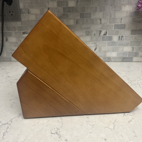 Gemelli J.A. Henckels 11 SLOT LEGNO DURO FINITURA CILIEGIO conservazione coltelli SOLO BLOCCO! - Foto 5 di 5